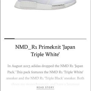 NMD size 8 white Japanese-gently used